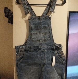 denim overall shorts